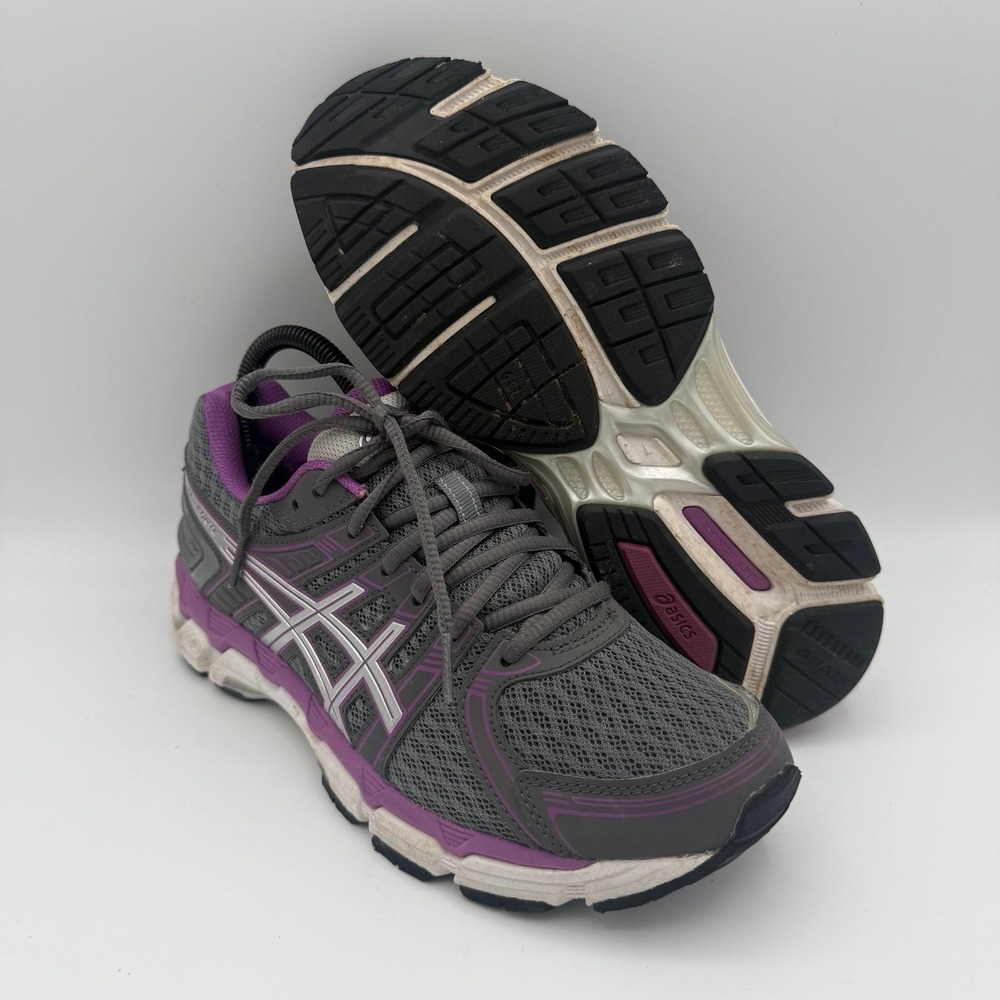 Women's ASICS Gel-Forte T359N Purple Gray Athletic Running Shoes Size 8.5